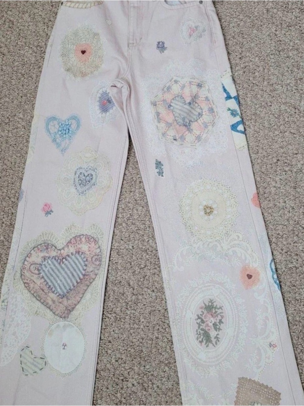 Free People Tinsley Printed Straight-Leg Jeans - Picture 5 of 9
